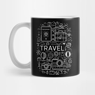 TRAVEL AND TOURISM ICONS Mug